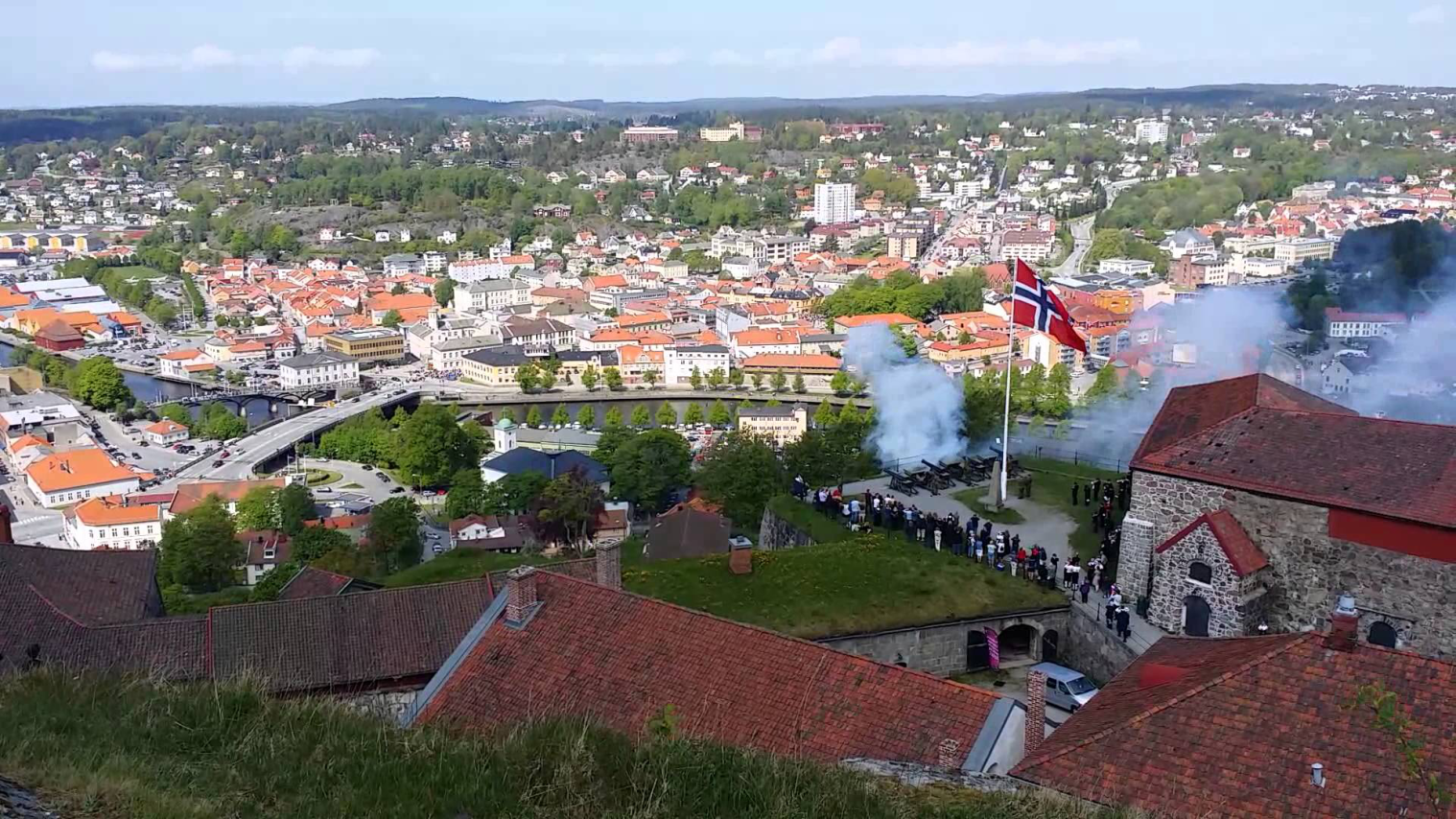 Halden sett fra Fredriksten festning.